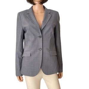 Brooks Brothers wool blend gray pinstriped blazer